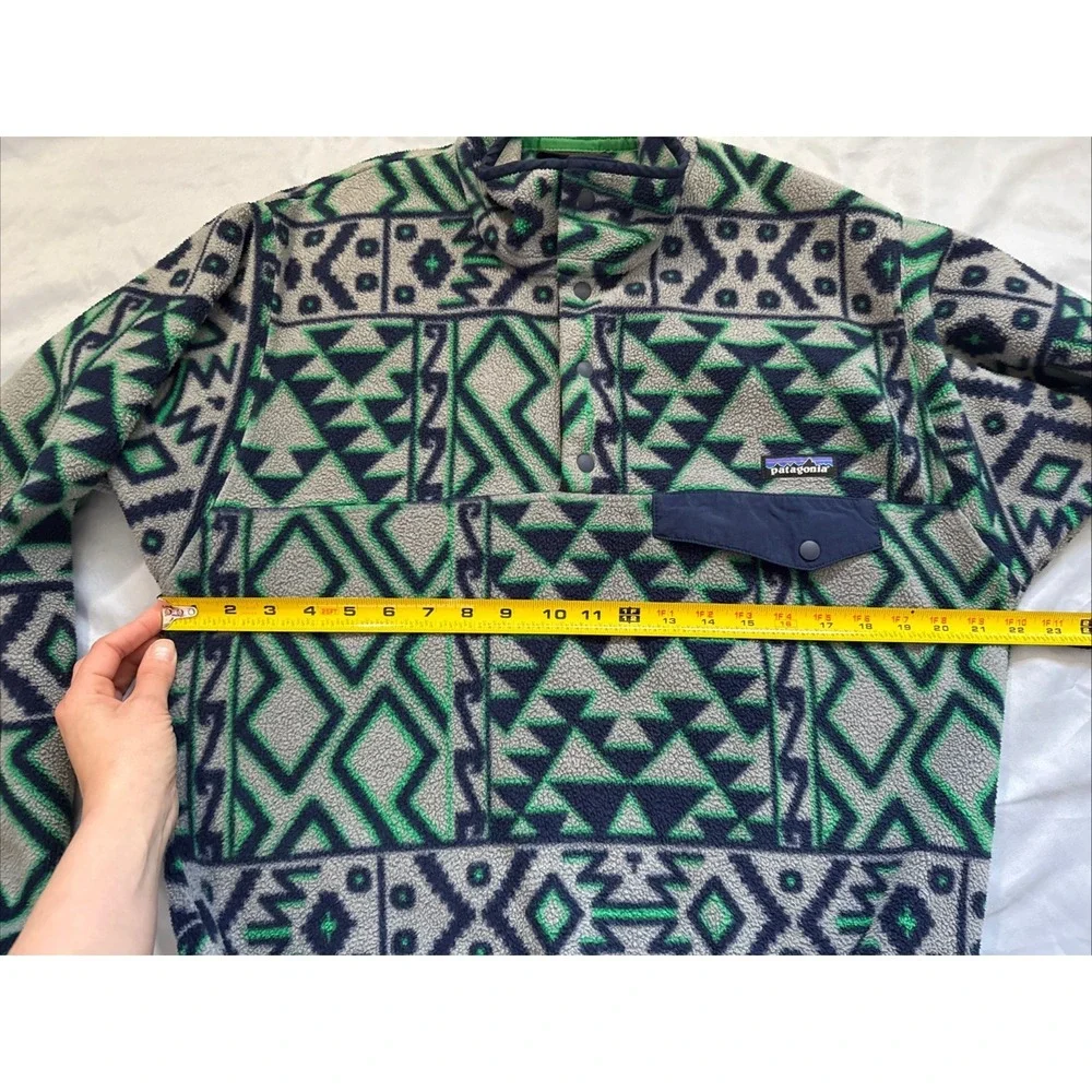 Vintage Patagonia Synchilla Montana Siete Snap-T Fleece Pullover Aztec Men Sz S